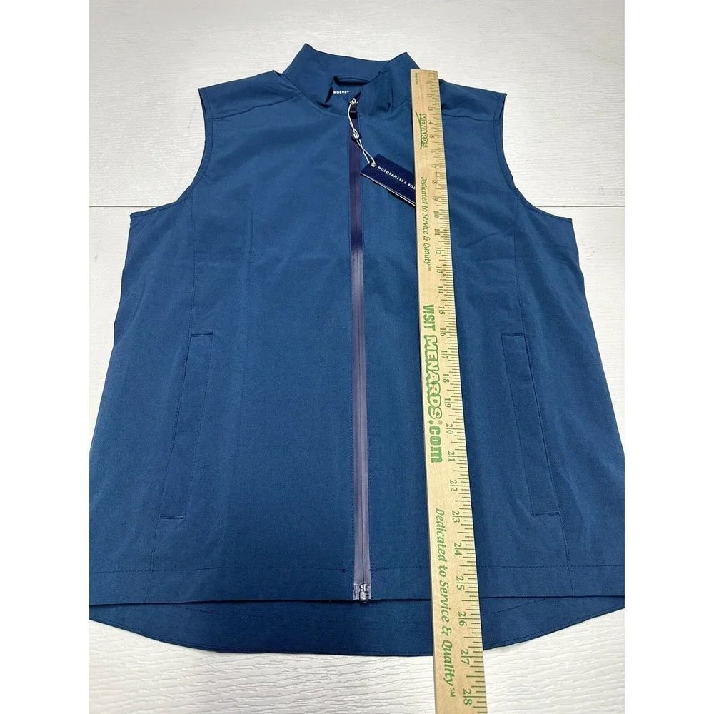 NWT Mens Holderness & Bourne The Conrad Vest Dry Luxe Performance Teal Blue Sz S